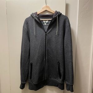 VISSLA gray zip up hoodie